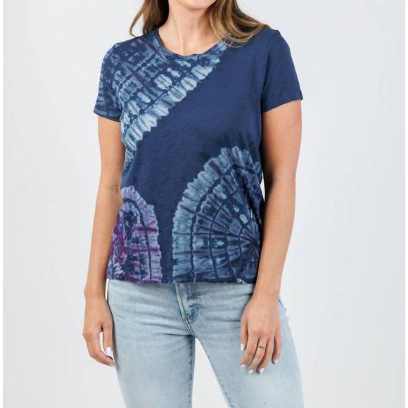 NEW GOLDIE patchwork tie dye boy tee in estate blue - Picture 1 of 5